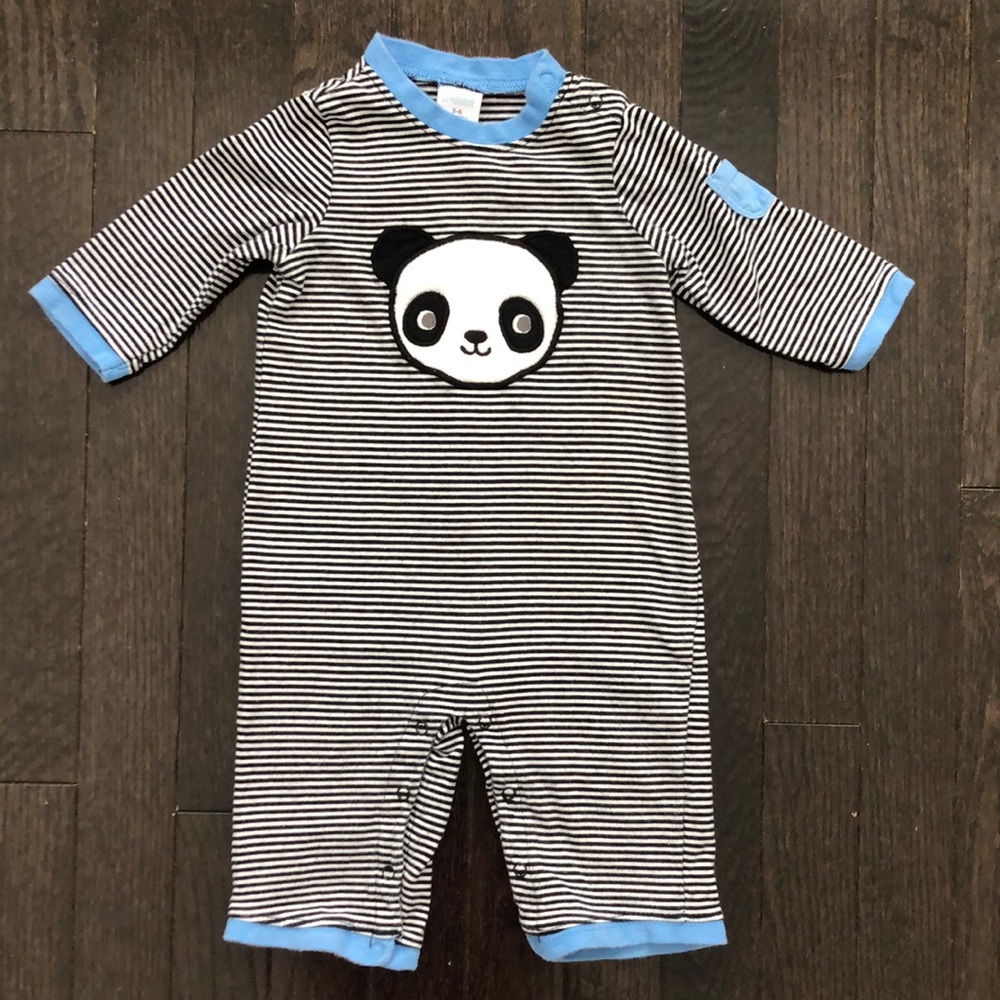 Gymboree Panda Long Sleeve One Piece 3-6 months .